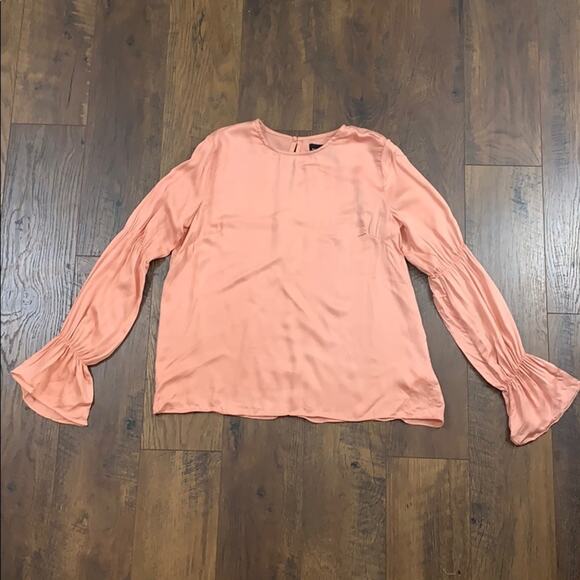 Mustard Seed peach peasant sleeved blouse - Picture 1 of 3